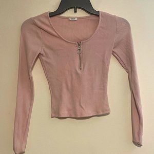 Pink Garage Long Sleeve Zipper Shirt
